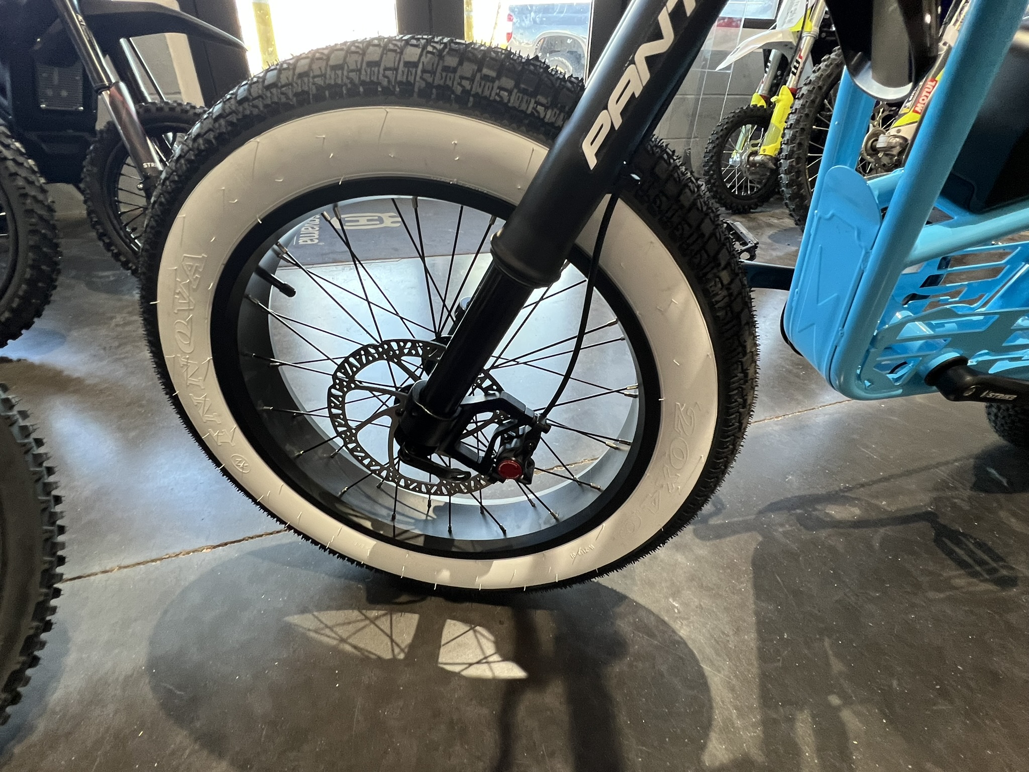 panthro blue front wheel and tire