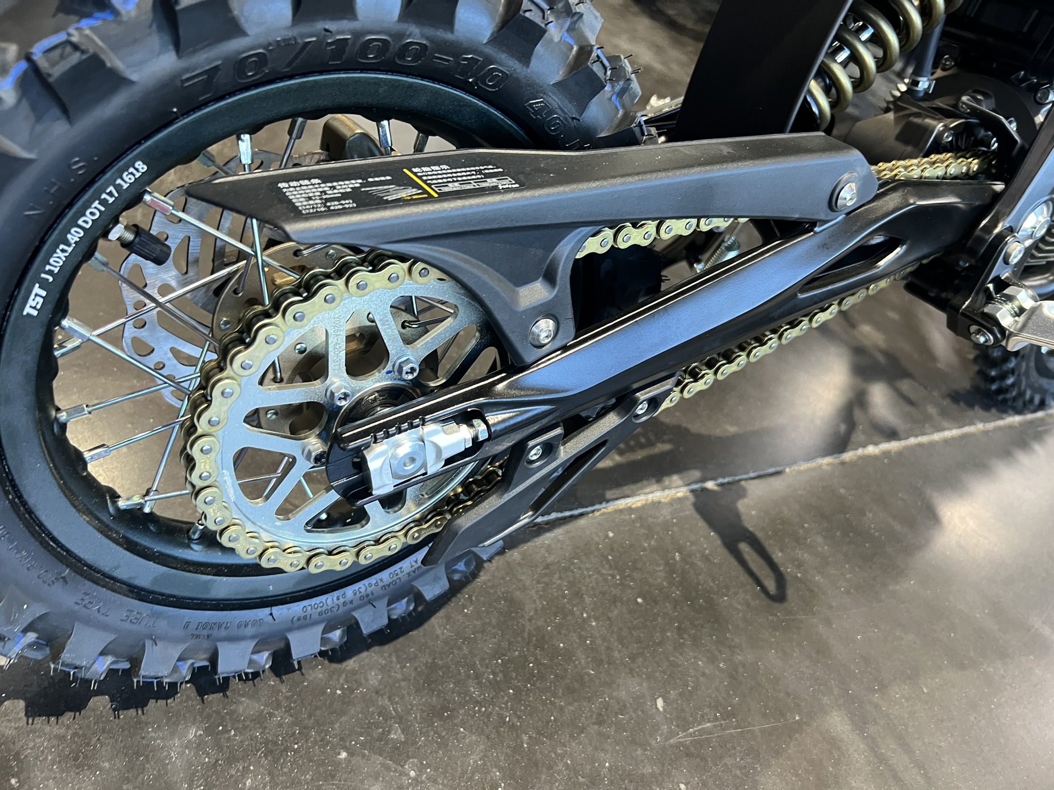 blue surron hyper bee rear wheel