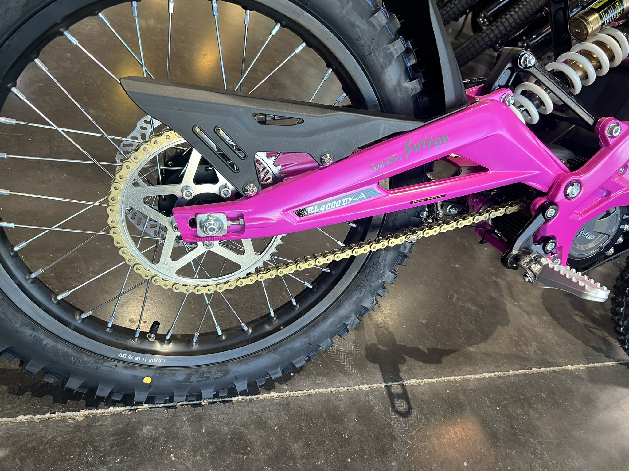 2025 Surron lbx neon pink wheels and tires