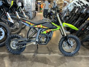 blue surron hyper bee green side profile view