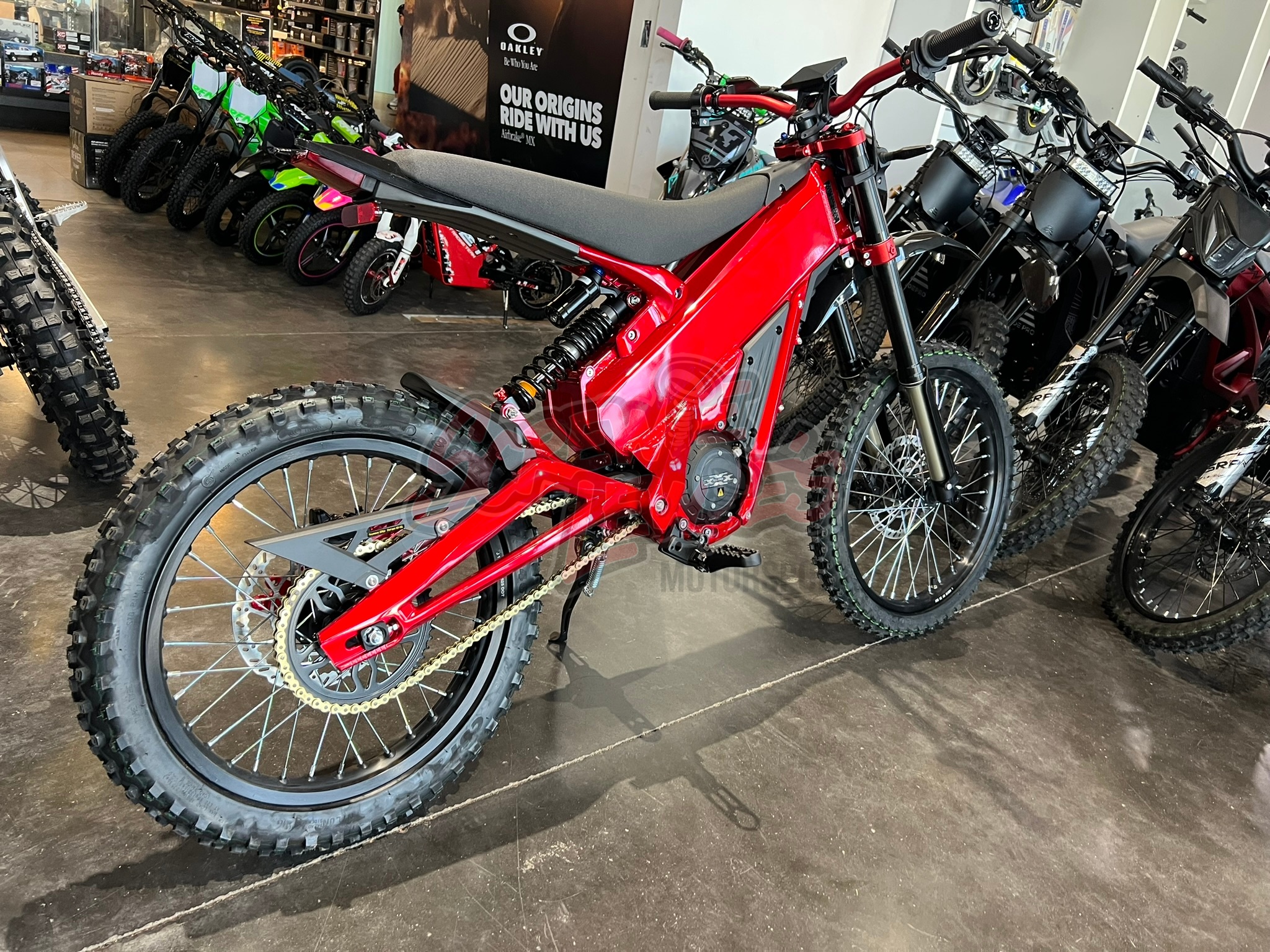 Red Talaria Triple XXX X3 rear side profile view