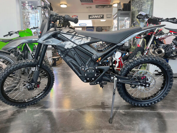 Black and Grey RFN Ares E Dirt Bike with a 35ah Battery