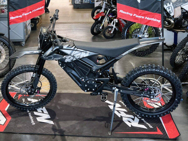 Black and Grey Ares Electric Dirt Bike Deluxe